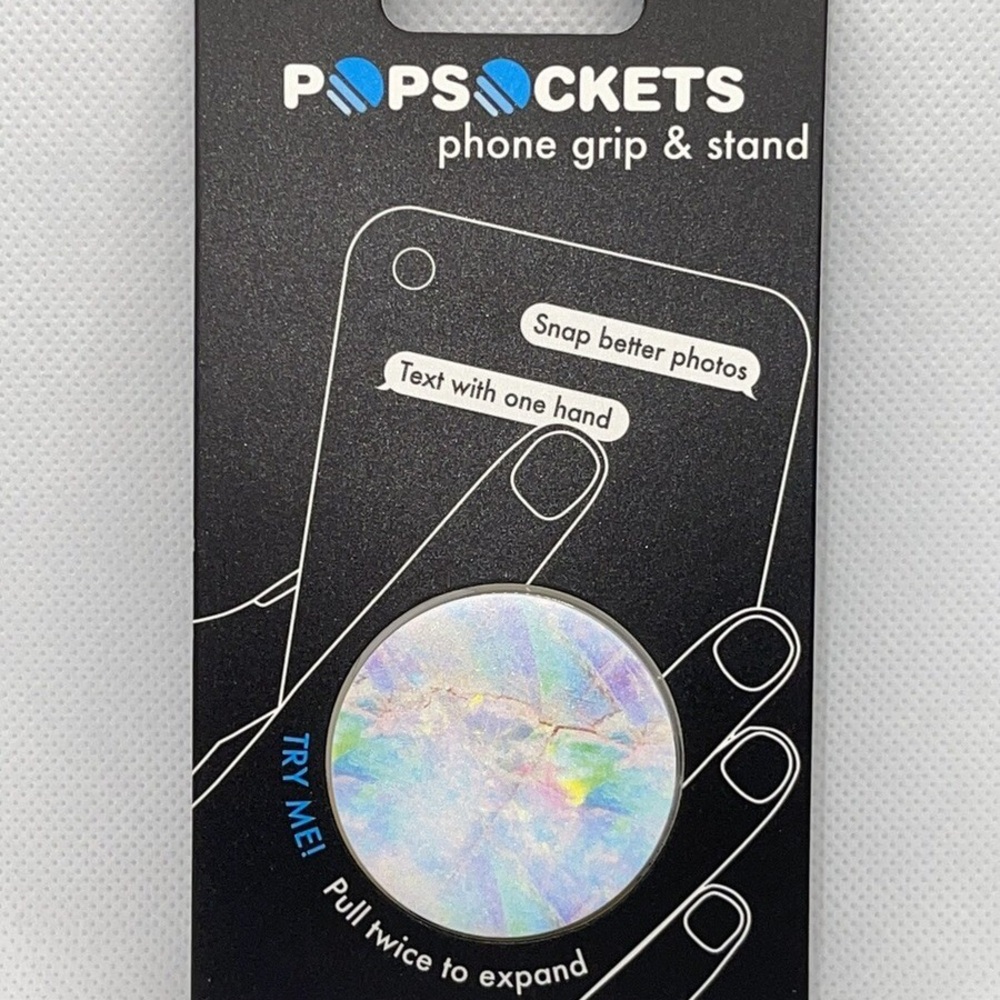 PopSocket Iridescent Opal Phone Grip & Stand - White Multicolor